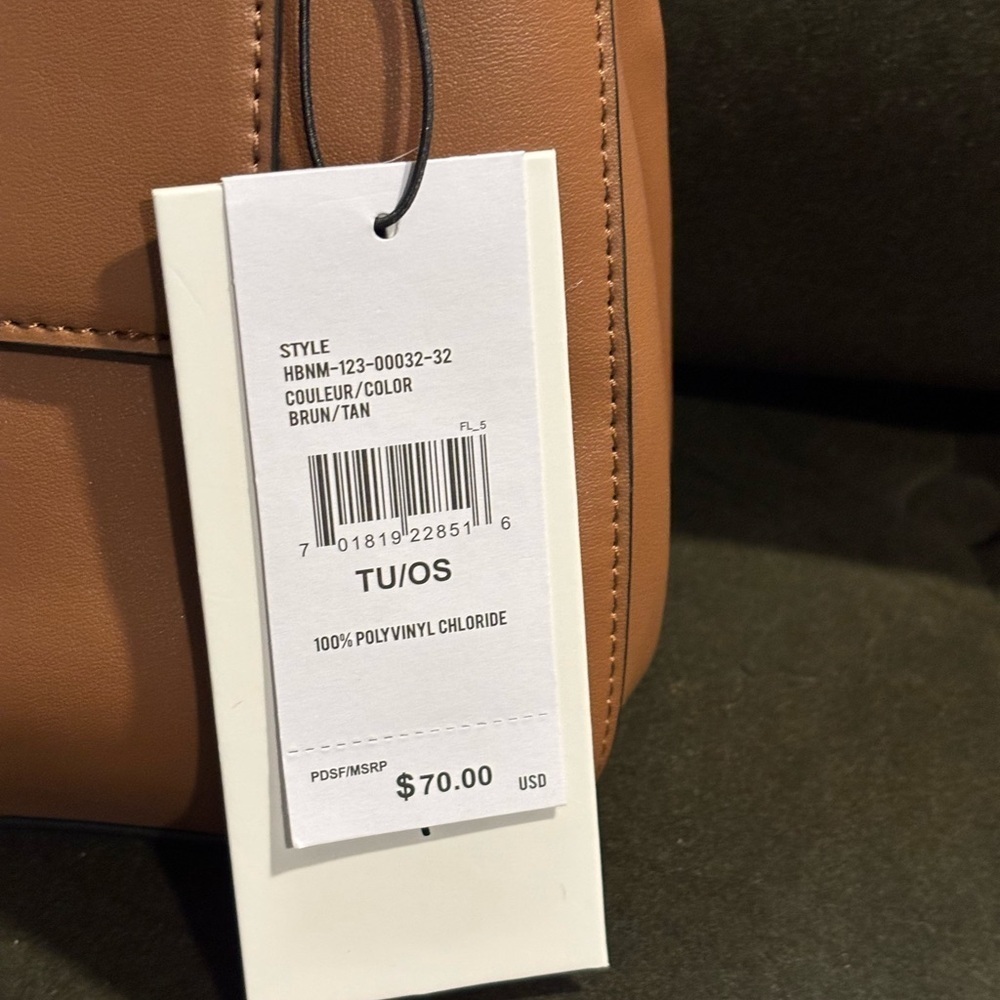 Nicole Miller Brown Vegan Leather Shoulder bag - Picture 3 of 9